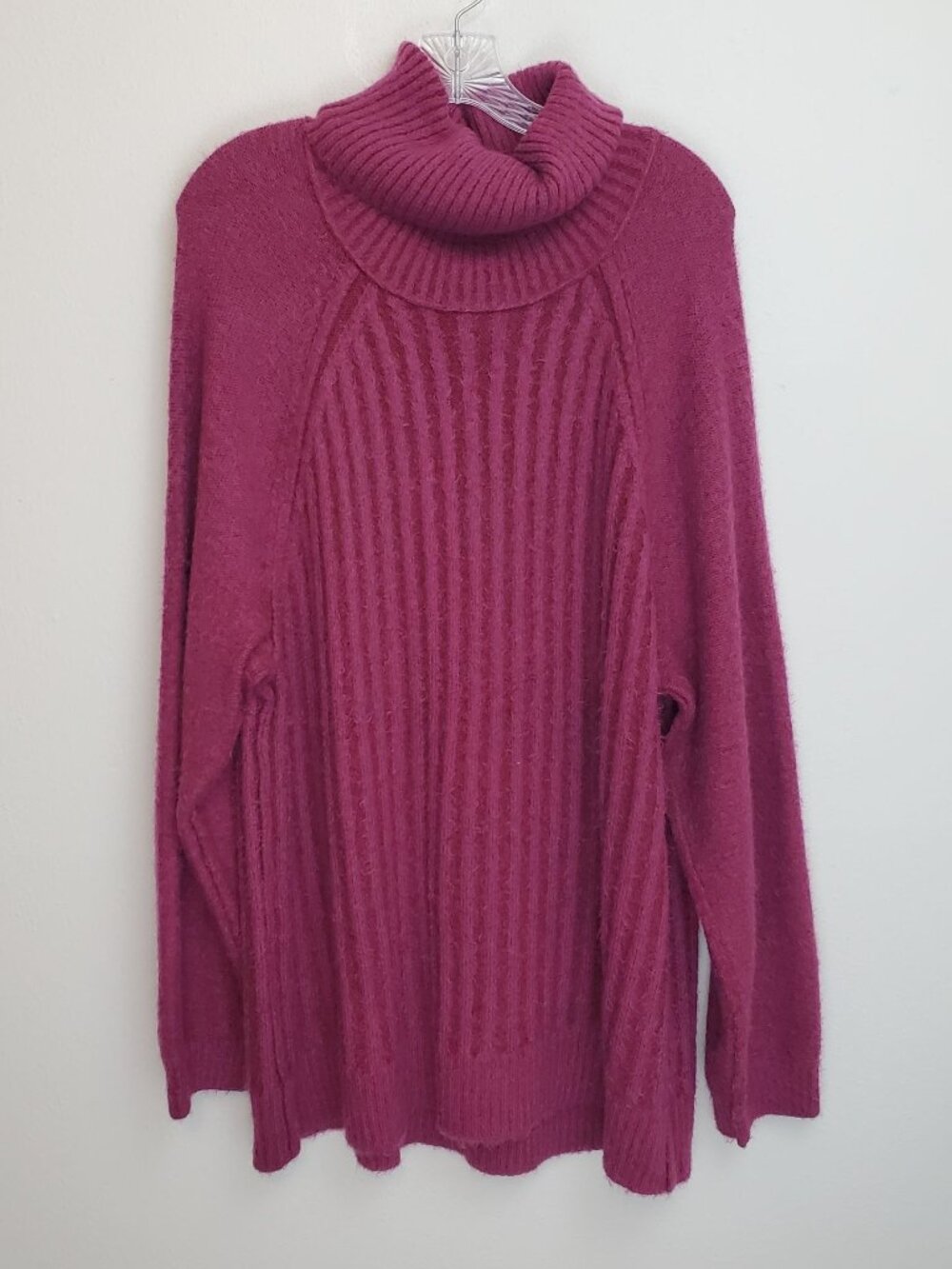 Free People Big City Turtleneck in Mulberry Garnet